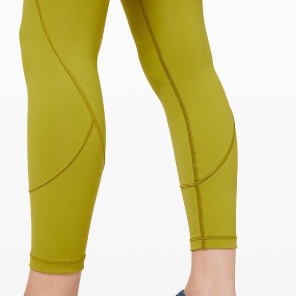 Lululemon•In Movement Tight 25" *Everlux•Golden Lime Yellow•LIKE NEW•4 - Picture 3 of 16